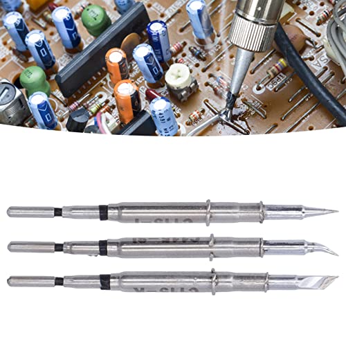 Image of Soldering Iron Tip Accessories,Soldering Head Soldering Tip,Stainless Steel Shell Alloy Copper Solder Welding Head Welder Accessory Part Replacement Soldering Tips for Nt115a Nano Handle（C115-I）