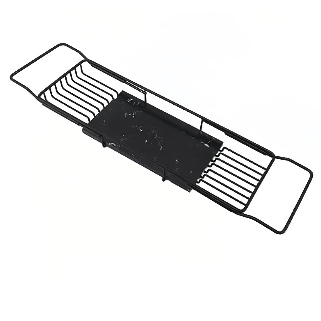 JKJZSALJ Expandable Stainless Steel Bathtub Tray With Nonslip Supportperfect For Relaxing Baths Holds Drinks & Essentials Adjustable Design For All Tub Sizes-B