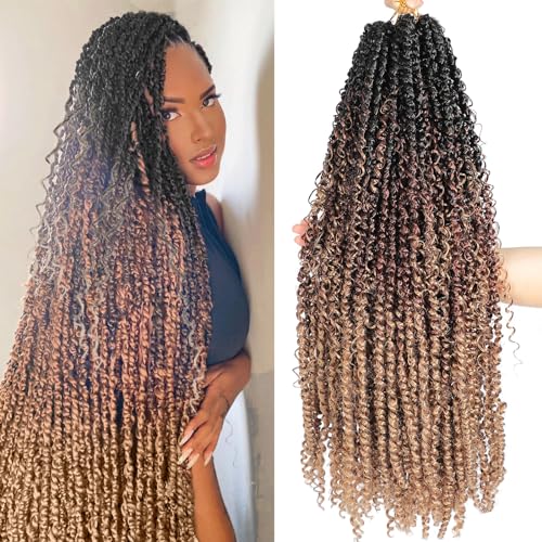 Boho Style Passion Twist Hair 8Pack Long Crochet...