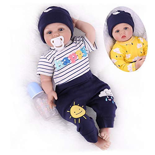 CHAREX Reborn Baby Dolls Realistic Handmade Soft Vinyl Baby Reborn Dolls ,22 Inch