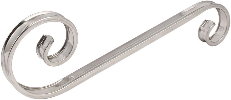 Aexit 370mmx110mm 304 Construction Hardware Stainless Steel S Shaped Gate Fence Scroll Baluster Silver Tone Model:76as186qo565