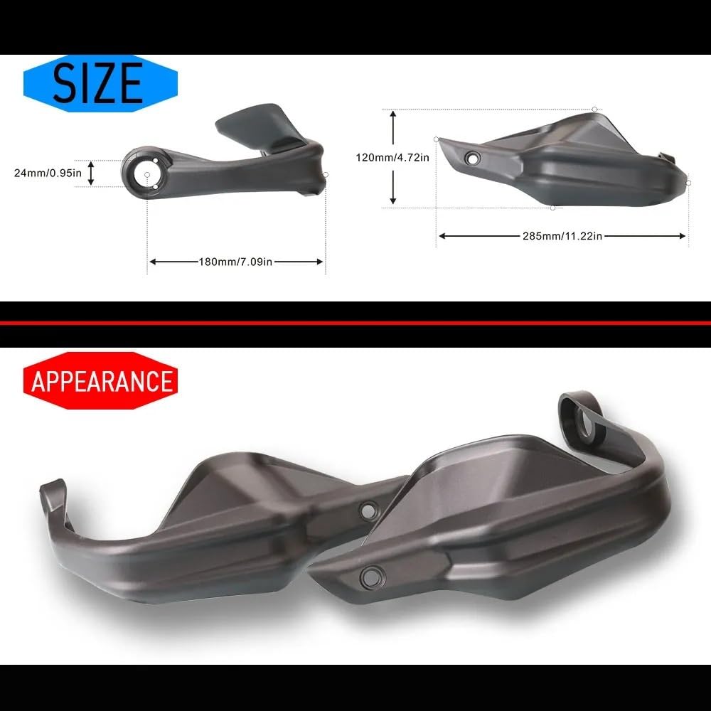 Paramani per moto Con LOGO CB500X Moto Paramani Protezione Delle Mani Parabrezza Paramani Copertura Per Ho&nda CB 500X 2013-2023(BLACK23)