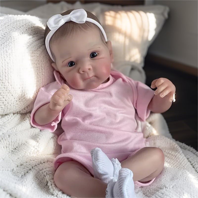 Pinky Reborn 26Inch 68cm Reborn Toddler Dolls Girl,Lifelike Newborn Baby Dolls Silicone Weighted Body,Doll for Kids Age 3+ (Reborn Toddler Pink)