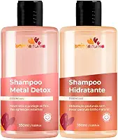 Beleza Ruiva – Kit Shampoo Essenciais | Hidratação, Detox e Proteção da Cor | Shampoo Hidratante e Metal Detox com Pantenol e Colágeno | Limpeza Suave e Brilho Duradouro
