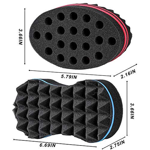 Supaze 3Pcs Hair Styling Set For All - Curl Brush, Twist Sponge For Textured Hair With Metal Pick thumb #3