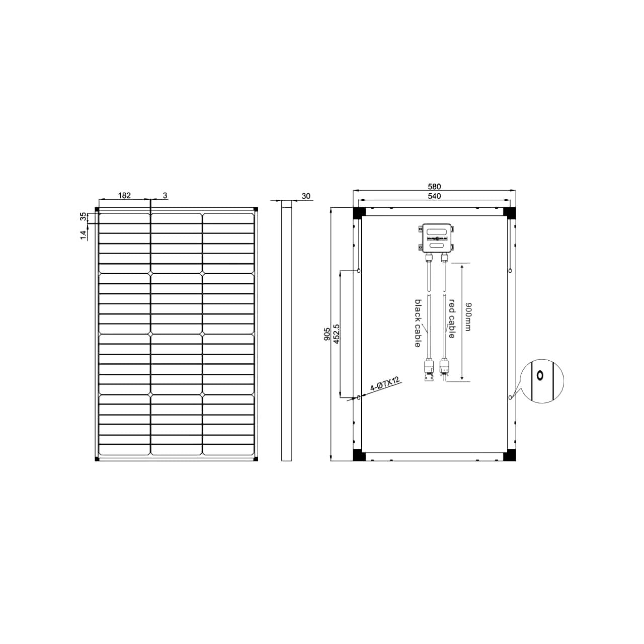 enjoy solar® Monokrystaliczny Panel słoneczny 100W 36V, PERC ogniwa 182 mm, 10 busbarów – idealny do kampera, instalacji balkonowej, altanki, łodzi (Mono 100W 36V, do systemów PV 24V)