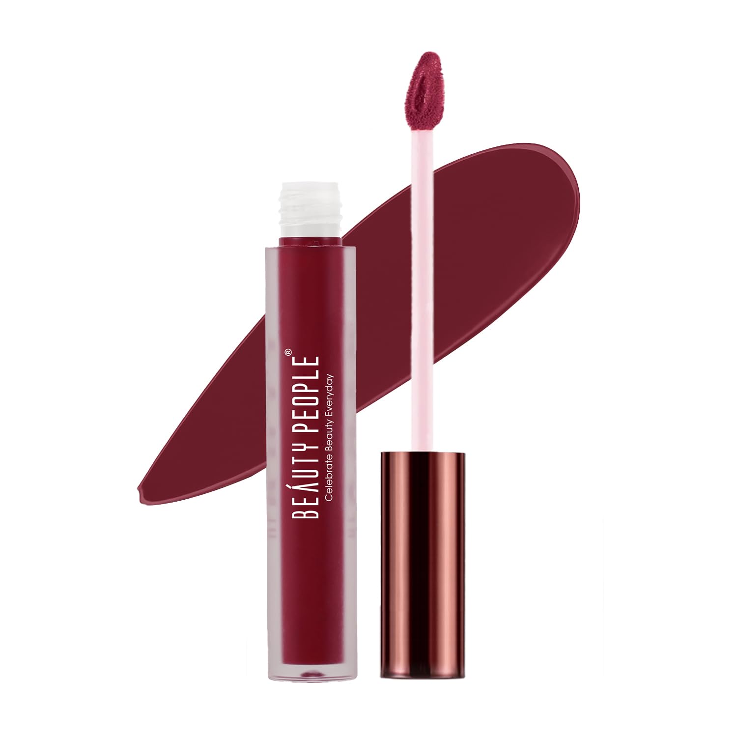 Beauty People Matte Liquid Lipstick, Moisturises & Hydrates Lips, 12 Hour Colour Stay, Velvety Matte Finish, Longlasting, Waterproof, With SPF 15 & Hyaluronic Acid, 3.5ml (BP-14_Real)-picture-48
