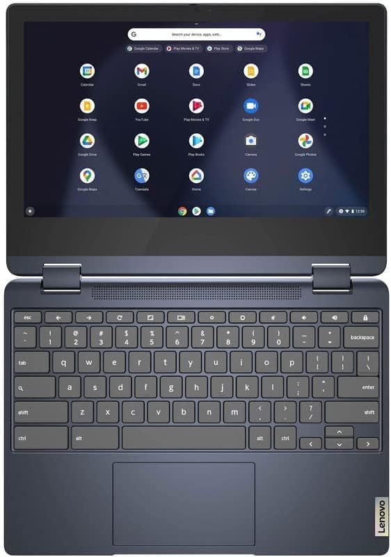 Image of Lenovo 2022 Flex 3 Touchscreen Chromebook, 2-in-1 11.6 inch HD for Business and Student Laptop, MT8183 CPU, 4GB LPDDR3, 64GB eMMC, Webcam, Blue, Chrome OS, 32GB USB Card