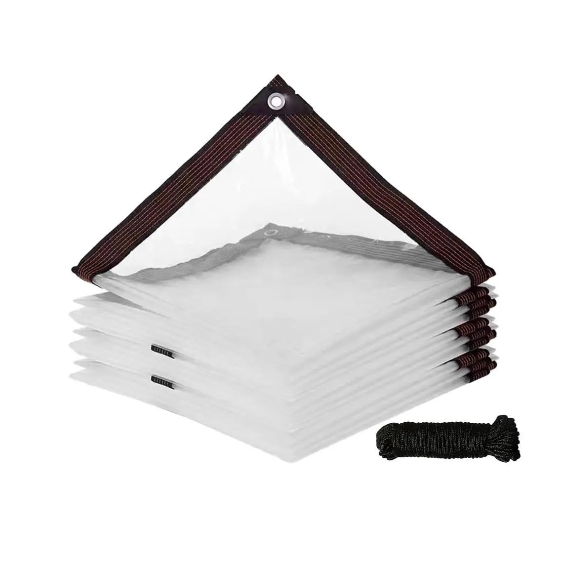 Lona para camping y cenador exterior en PVC transparente impermeable de 2x3 m