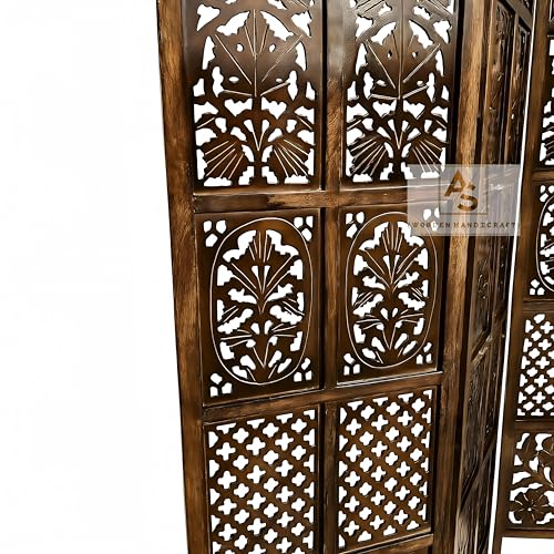 Image of Wooden Partition for Living Rooms Wall Dividers,Screen Separator Wall Divider for Hall Wall Panels for Living Room /Kitchen /Bedroom /Office /Restaurant (2-Panel with Stands)