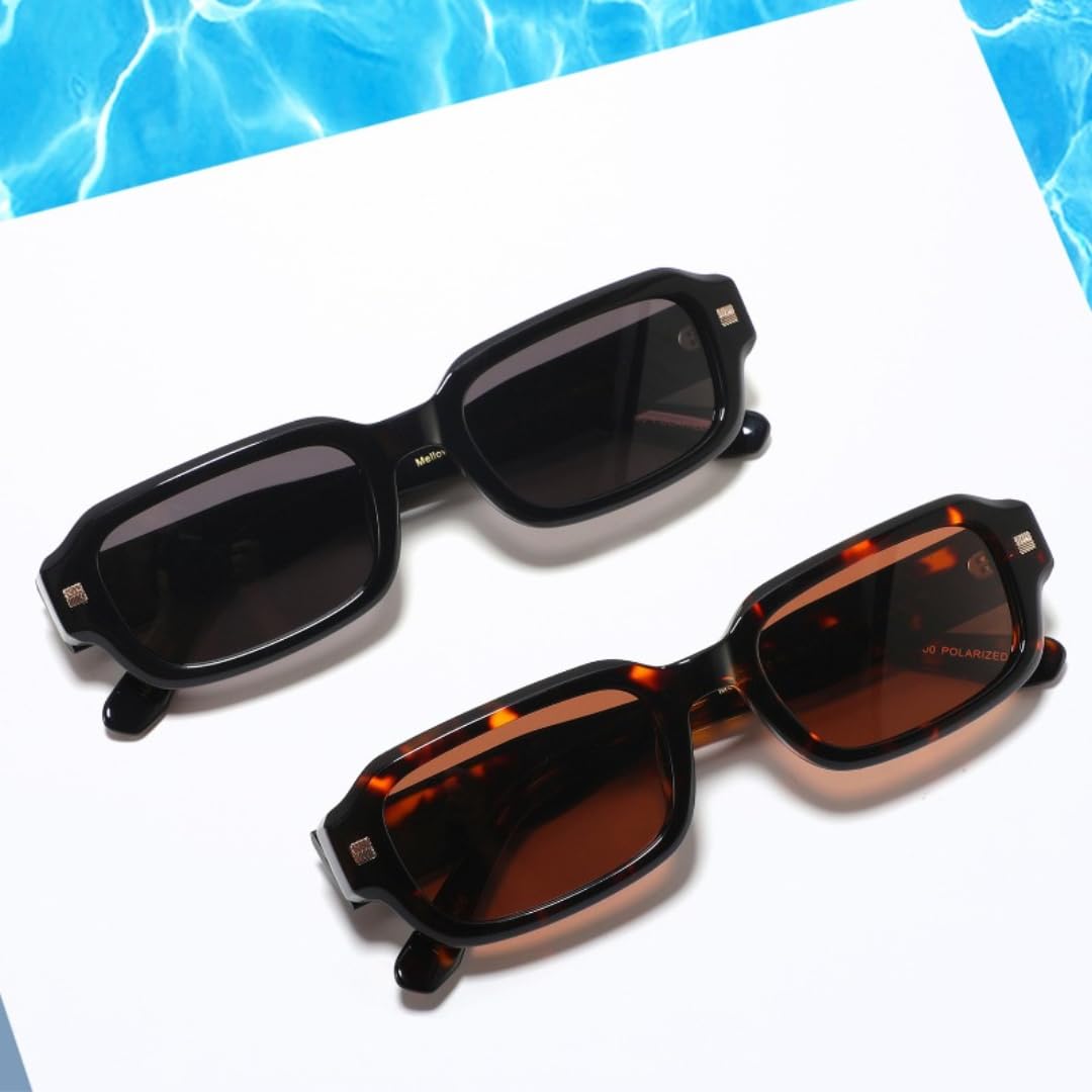 Occhiali da sole polarizzati da uomo e donna in acetato, stile retrò, protezione UV400