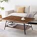 Olee Sleep 46" Cocktail Wood & Metal Legs Coffee Table, Rustic Brown