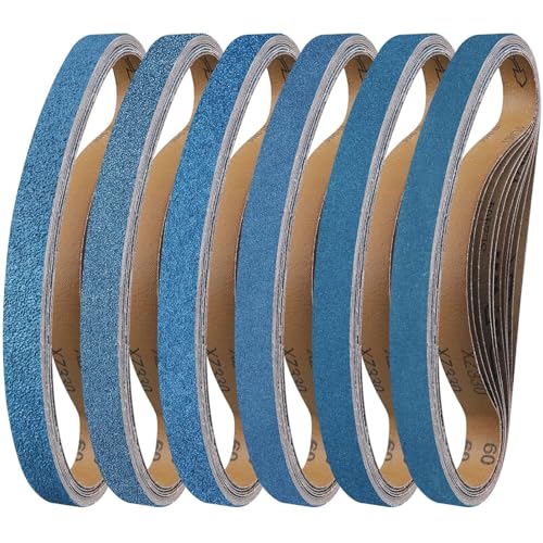 1-1/2 x 30 Zirconia Metal Grinding Sanding Belt 30pcs Grit 60 120 320 Alumina