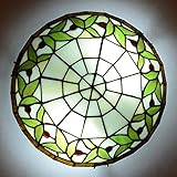 ❤ Dekorationsidee: Diese Lampe hat eine viel bessere Qualität als andere ähnliche Leuchten. Wenn Sie eine andere Deckenleuchte im Tiffany-Stil wählen, verleihen Sie Ihrem Raum künstlerisches Interesse und eine warme Atmosphäre. Handgefertigtes Retro-Land-Buntglas ist auch eine Verschönerung für Ihren Raum. Farben in einem Kunstlampenschirm aus Glasmalerei verschönerten unser modernes Leben mit einem Hauch von sanftem, antikem Stil.