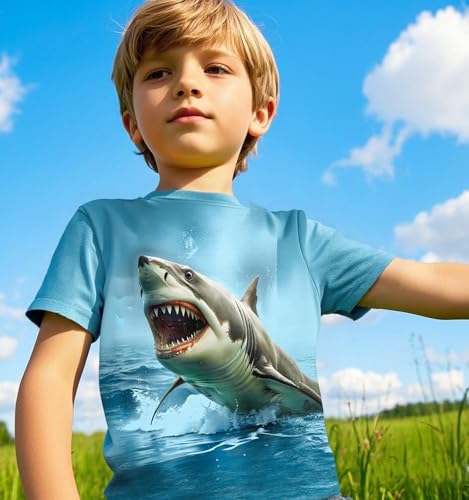 Image of Frogwill Boys Girls Shirts 3D Graphic T-Shirt Neon Clothes Short Sleeve Animal Print Tee 5-13 Years