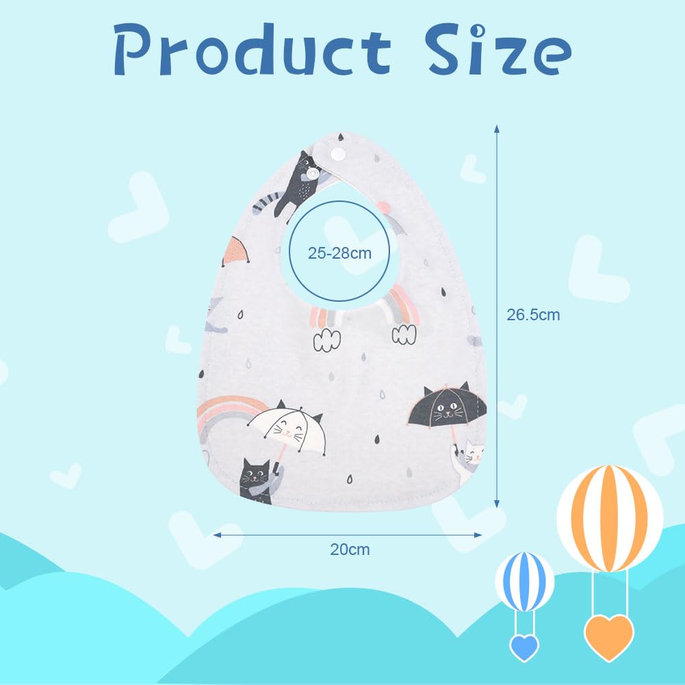 Vicloon Baby Bandana Dribble Bibs, 8 Pack Teething Bib Set - Image 2