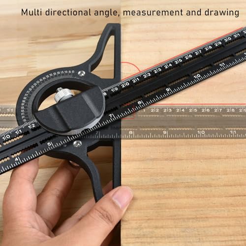 Regla Combinada de Ángulo Profesional 300mm Aleación Aluminio miniatura 6