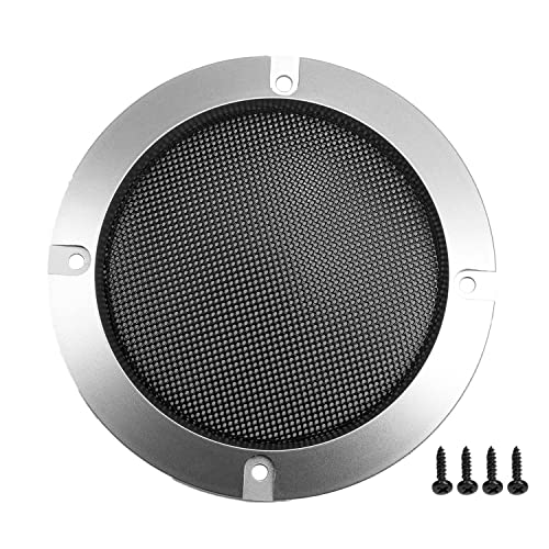 Fielect スピーカーグリル ホーンプロテクトメッシュ メッシュデコール スピーカーエッジ スピーカーエッジ インチ オーディオ スピーカー ゴム オーディオスピーカー サークルウーファ対応 ガードプロテクター カバー サブウーファーラウンドグリル ブ