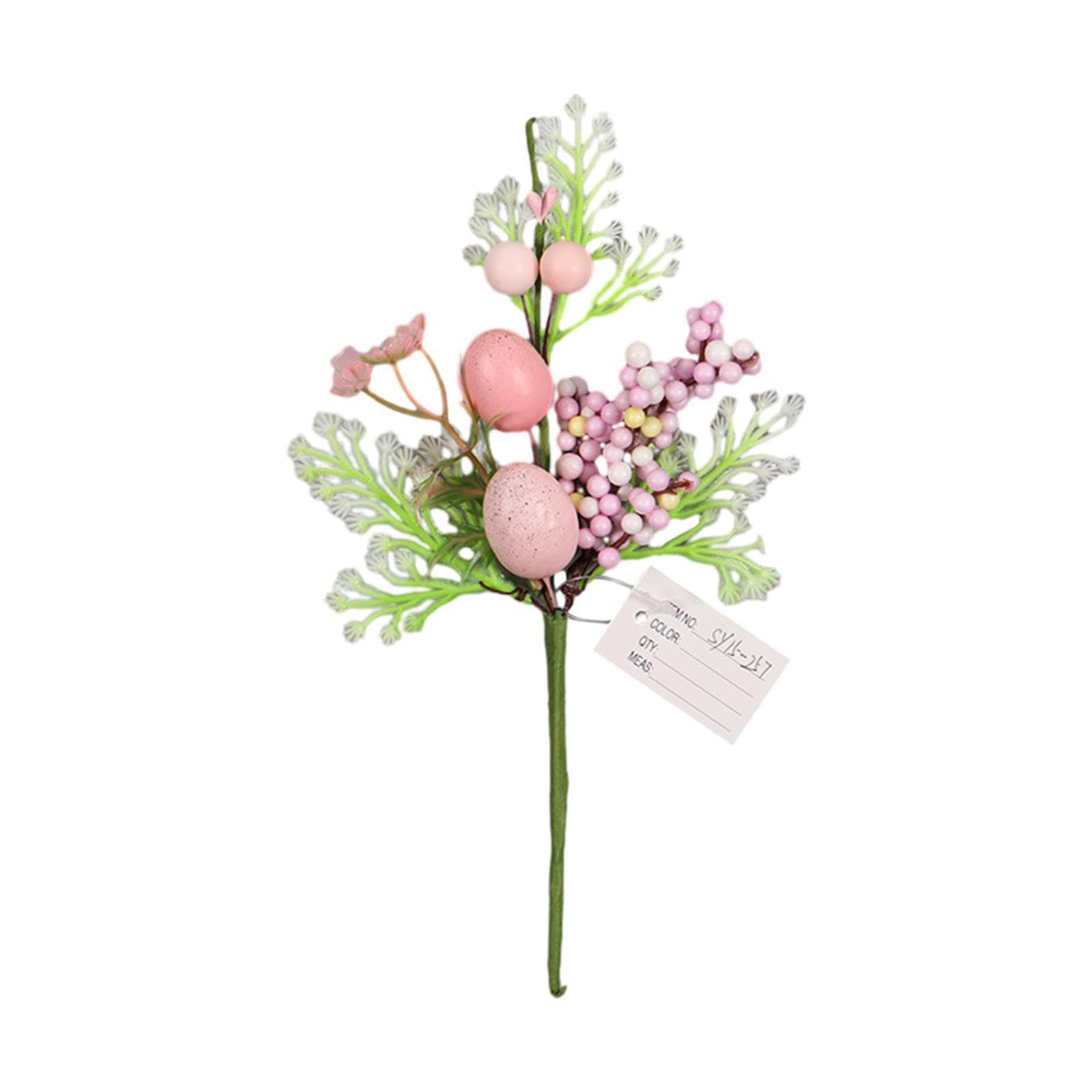 TWISAXC Unique Artificial Easter Decoration Egg Tree Branch Colorful Eggs With Green Leaves Unique Is Not Only Suitable For Easter Decoration But Also, Style B