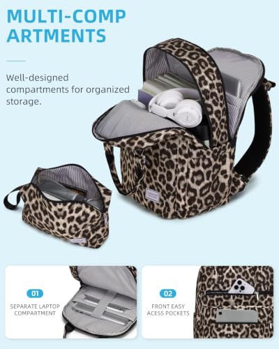 Image of LARVENDER Carry on Luggage Sets 3 Piece, 20 inch Suitcase with Wheels, Cheetah