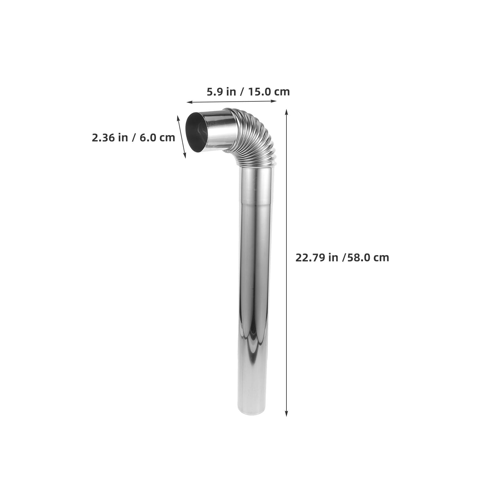 Tubo Fumaria in Acciaio Inox 4 Pezzi per Caldaia e Stufa Argento | Struttura Rinforzata, Design Ispessito, Installazione Semplice, Riduce i Fumi , Uso Domestico