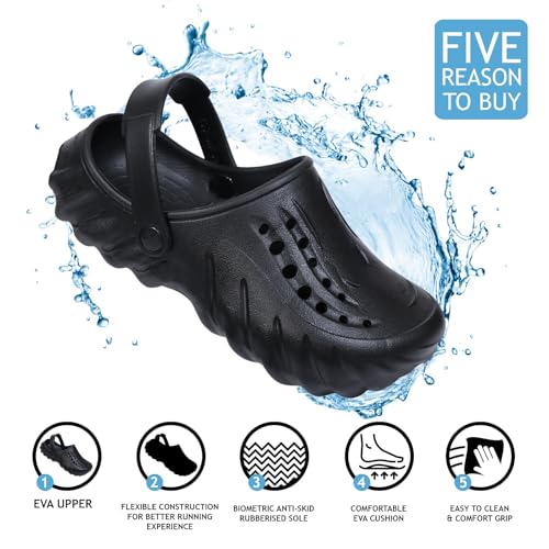 Image of Men's Clogs | Lightweight, Waterproof, Durable & Stylish Casual Footwear | Indoor & Outdoor Slip-On Slippers for Men