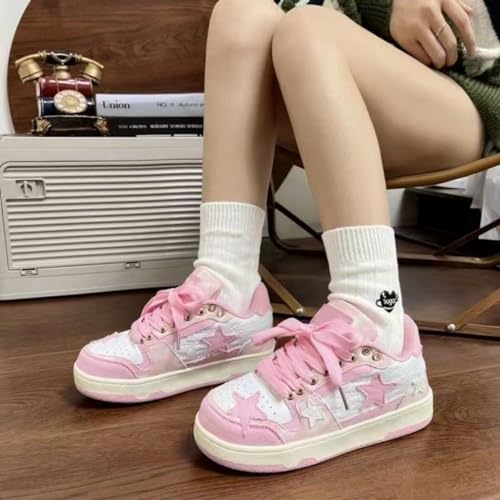 Women's Men's Y2K Star Fashion Chunky Sneakers Retro Trendy Chic Style Casual Lace Up Board Streetwear Shoes3