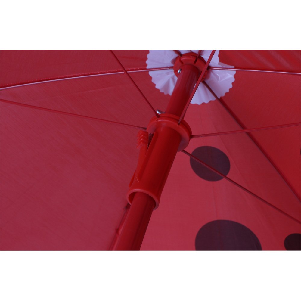 Siena Garden 672618 Marie Set pour Enfants 2 Fauteuils Pliants 1 Table + 1 Parasol Acier Motif de Coccinelle Jaune/Rouge