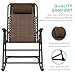 Best Choice Products Foldable Zero Gravity Rocking Mesh Patio Lounge Chair w/Headrest Pillow - Brown