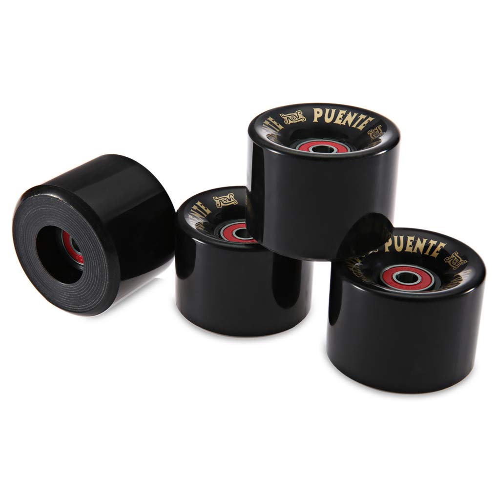Ruedas de monopatín 60 x 45 mm de alta resistencia para deportes al aire libre (negro)