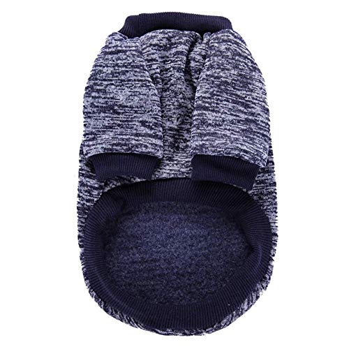 Image of Pet Dog Classic Knitwear Sweater Warm Winter Puppy Pet Coat Soft Sweater Clothing for Small Dogs (XL, Navy Blue)