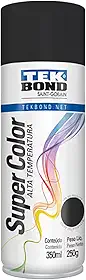 Tinta Spray Preto Alta Temperatura 350ml 250g Tekbond