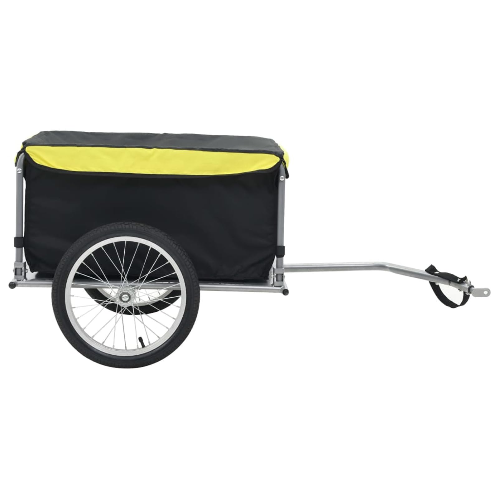 Kavolet Remolque de bicicleta 136 x 72 x 58 cm hasta 65 kg, remolque de carga para bicicleta, barra de tracción plegable, caja de transporte para compras, vacaciones, paseos en bicicleta