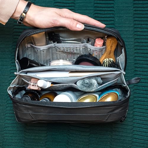 Peak Design Wash Pouch, Black, Weatherproof Travel Toiletry Bag, Upright or Hanging Dopp Kit with Pockets, Magnetic Toothbrush Pocket, Wide UltraZip Opening, Toiletry Bag for Men and Women4
