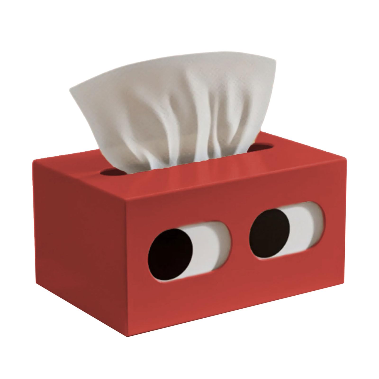 Kalttoy Red Look Themed Tissue Holder Versatile Storage Box For Vehicle Home Or Area Rectangular Tissue Box