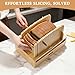 LOHASOK Bamboo Bread Slicer Guide: Bread Cutter for Homemade Bread Loaf - Adjustable and Foldable with Crumb Tray