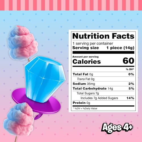 Image of Ring Pop Individually Wrapped Cotton Candy Flavored Lollipop 30 Count | Bulk Pack - Wearable Hard Candy Rings for Kids Fun Sweets for Parties Party Favors & Goodie Bags