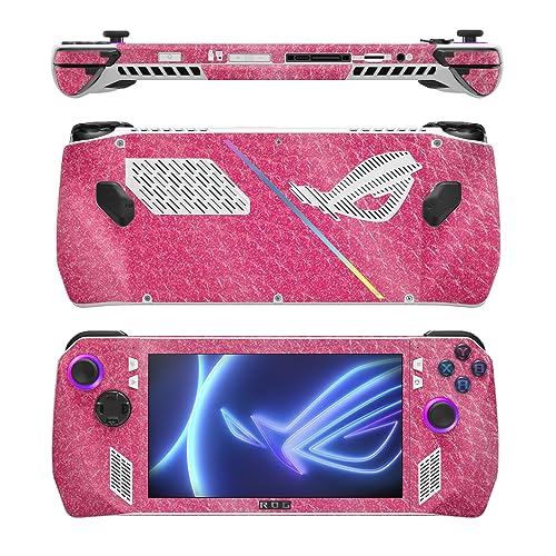 Image of MightySkins Glossy Glitter Skin Compatible with Asus ROG Ally - Pink Pleather | Protective, Durable High-Gloss Glitter Finish | Easy to Apply