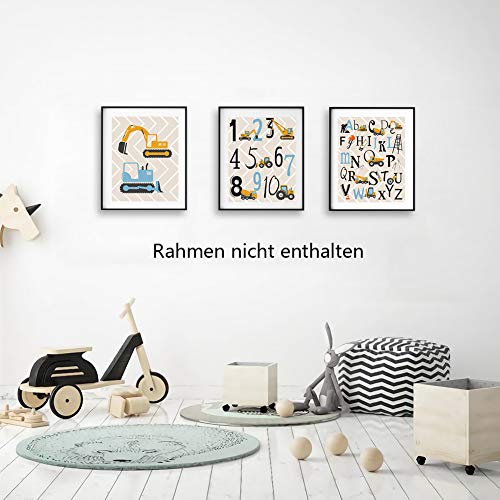 KAIRNE Set di 4 Quadri per Camera Bambini,Stampe