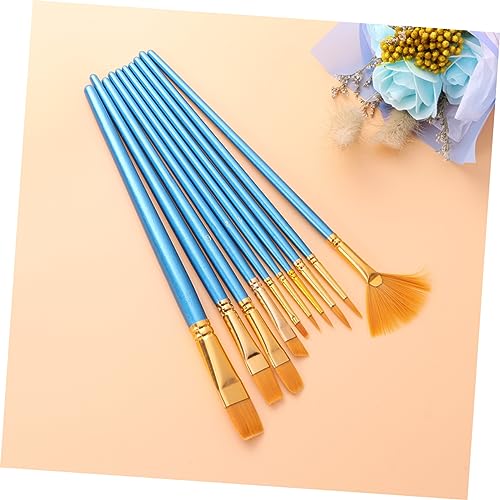 Set de Pinceles SEWACC para Niños y Estudiantes 10 Piezas Azul Nylon Wool miniatura 6