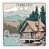 Pigeon Forge Sticker Tennessee Souvenir Travel Decal Vinyl Small Waterproof for Water Bottle Mug Passport Book Scrapbook Notebook Laptop Tumbler Skateboard Computer Phone Size 4' Funny Gift