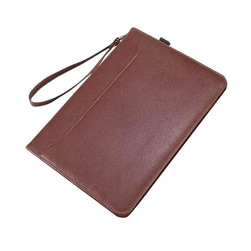 Ipad Air/Air2/2017/2018 New Ipad/Pro 9.7 Inch Case- Leather Smart Stand Folio Business Case Cover With Card Slots,Kickstand,Document Pocket,Pencil Holder,Elastic Hand Strap(Dark Brown) #TOP5