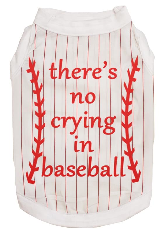 T-shirt pour chien baseball blanc rayures rouges XXL confortable