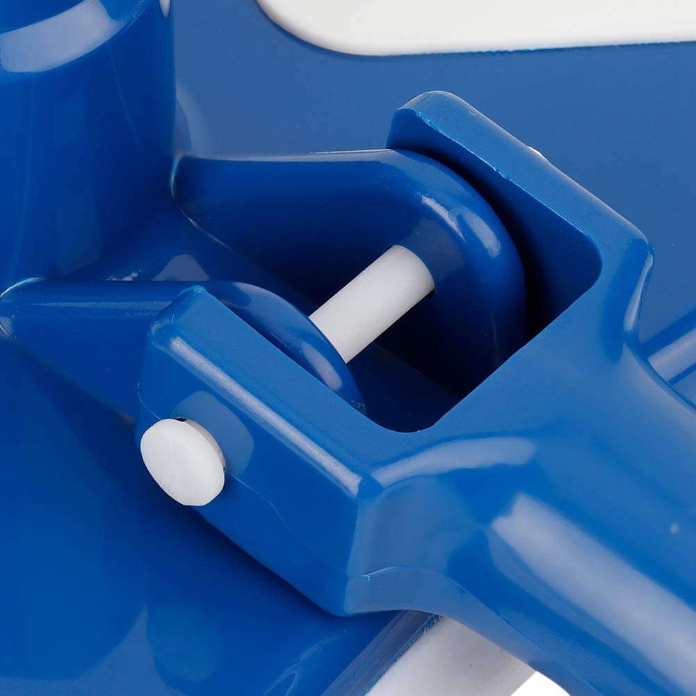 T¨ºte d'aspiration lest¨¦e pour piscine avec brosses inf¨¦rieures en nylon pour piscine, brosse d'aspiration incurv¨¦e bleue et blanche pour piscines