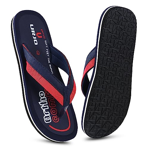 Image of URJO LM 105 Men's Slippers /FlipFlops Lightweight Super Flexible Arch Support Durable Anti Skid & Stylish Dailywear Slippers /FlipFlops for Men