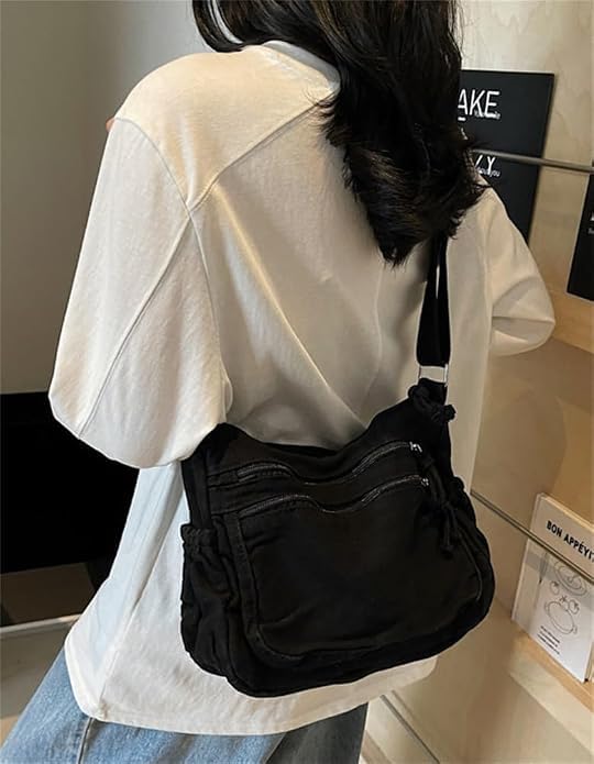 Image of Denim Purses for Women Denim Crossbody Handbags Jean Casual Lightweight Shoulder Tote Purse