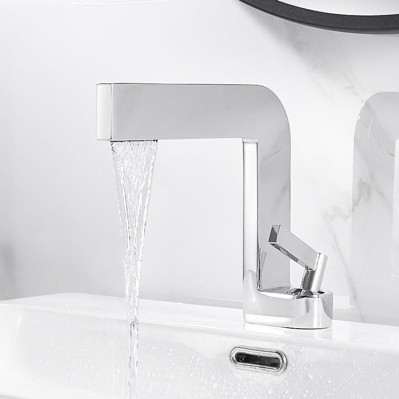 Mitigeur de salle de bain en laiton chrome pour un lavage quotidien confortable