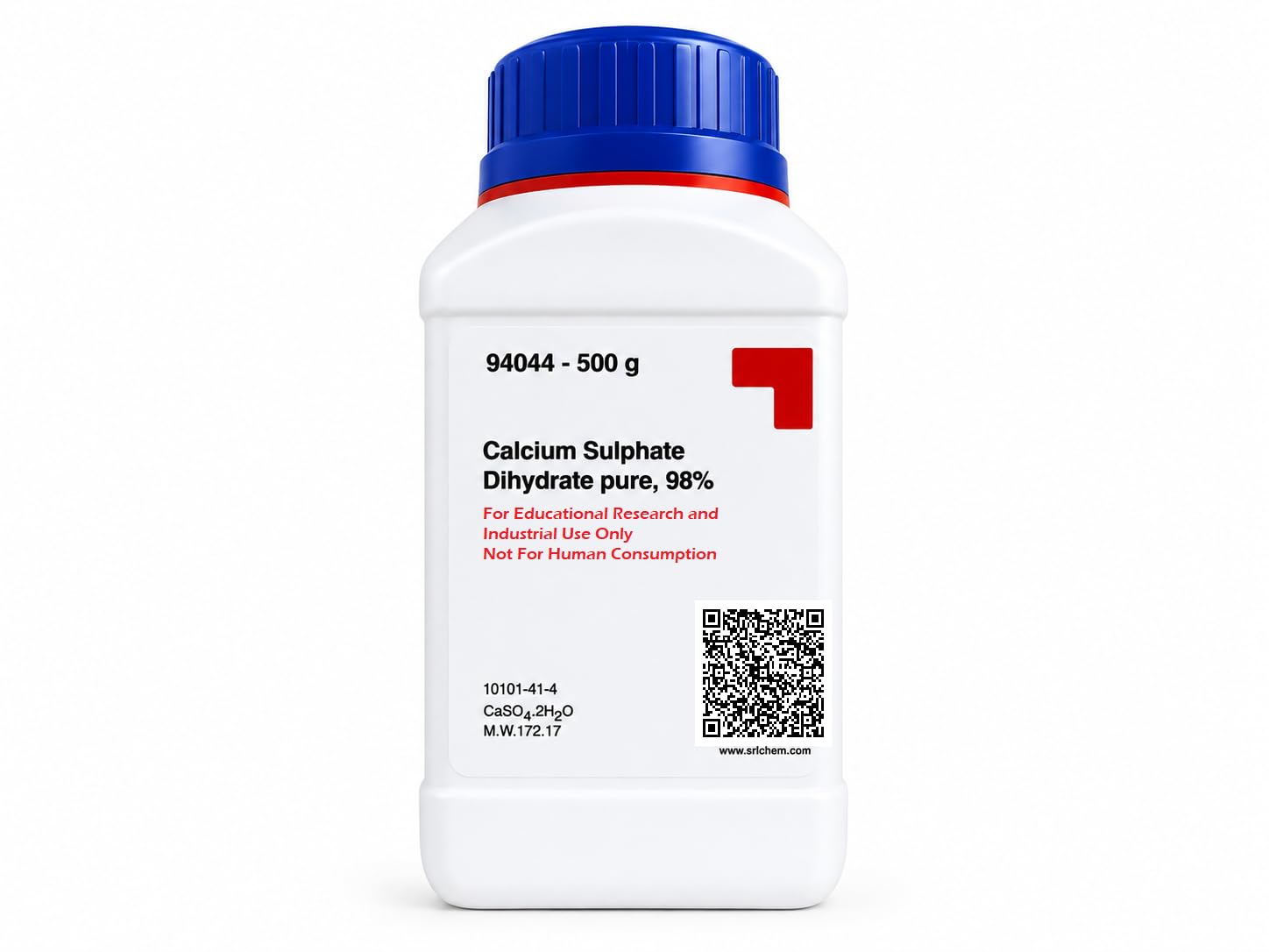SRL Calcium Sulphate Dihydrate pure, 98%, 500GM, CAS 10101-41-4, Molecular Formula : CaSO42H2O, Storage : Room Temperature, Shelf Life : 60 Months for laboratory and industrial use-picture-14