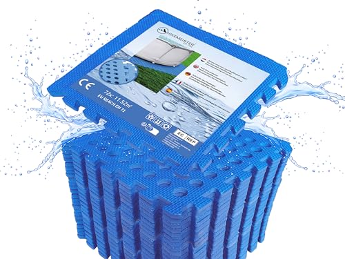 Meisterhome - Esterilla para piscina (72 unidades, 11,52 m²), color azul