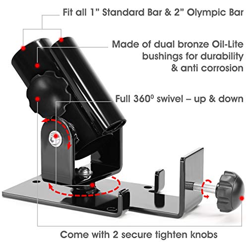 Image of Yes4All Exercise Machine Adjustable T Bar Row Attachment, D Row Handle /Landmine Handle Attachment with Textured Rubber Handles